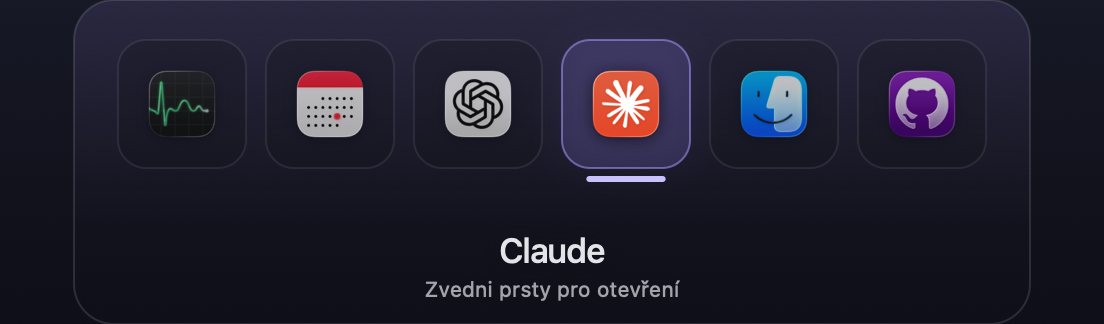 Strip look: a horizontal row of icons